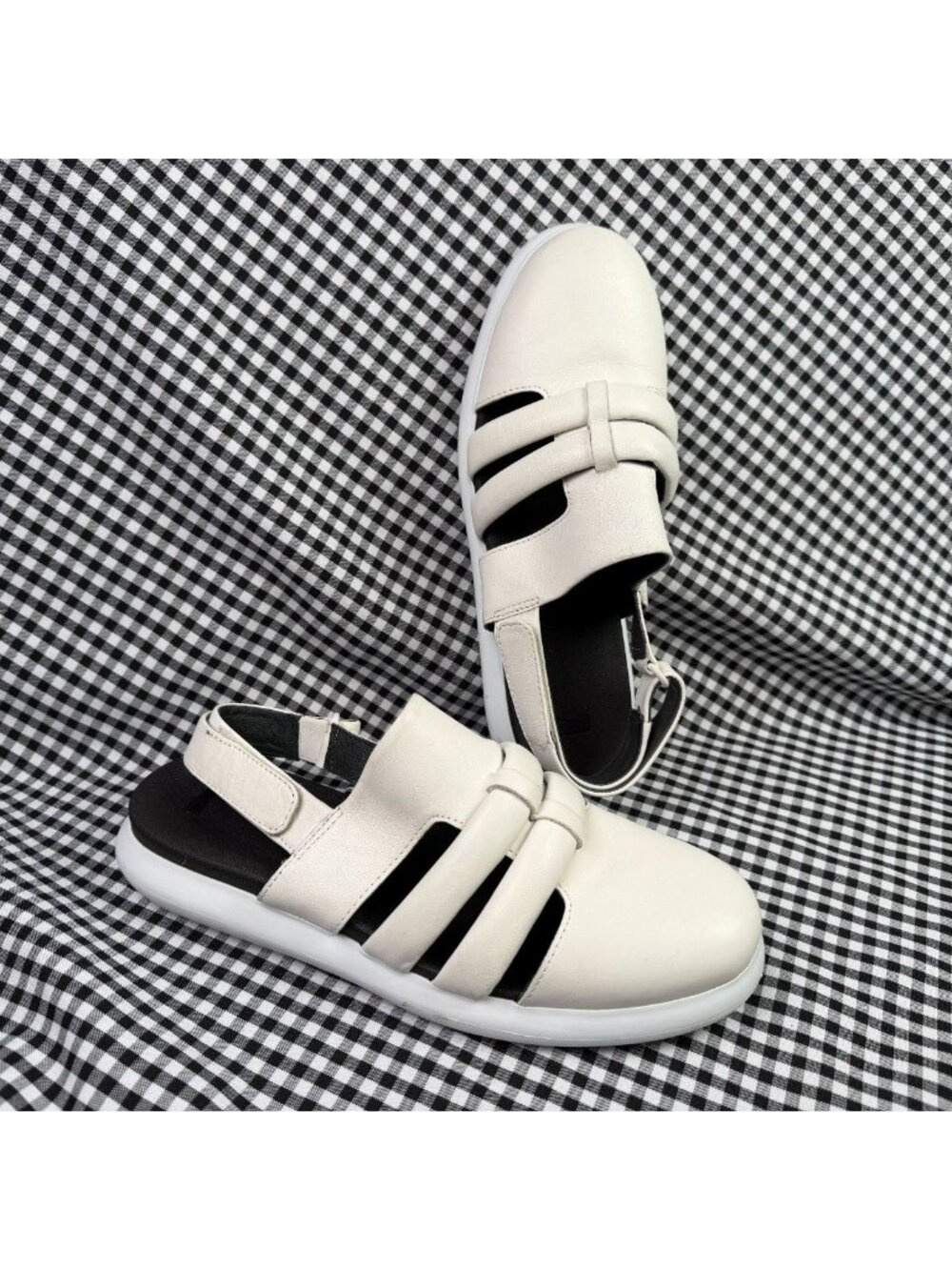 Camper Capsula Fisherman Shoes Womens EU 38 White Leather Slingback Sandals